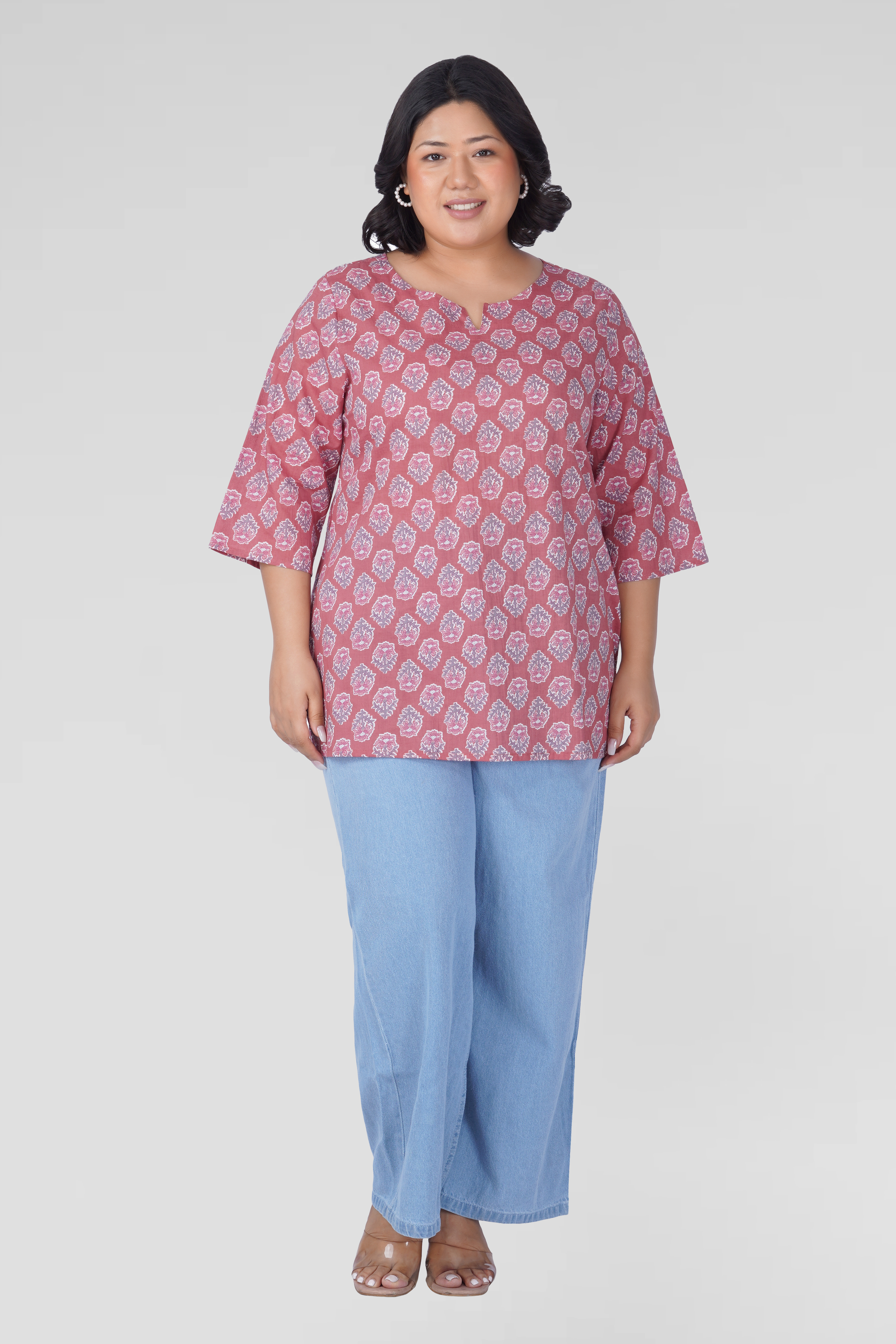 Turkish Rose Plus Size Cotton Printed Kurti
