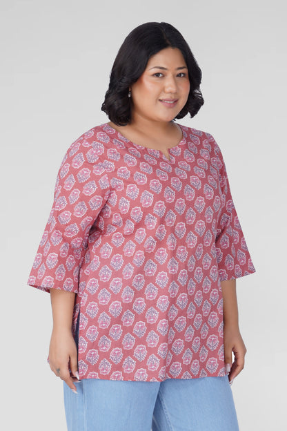 Turkish Rose Plus Size Cotton Printed Kurti