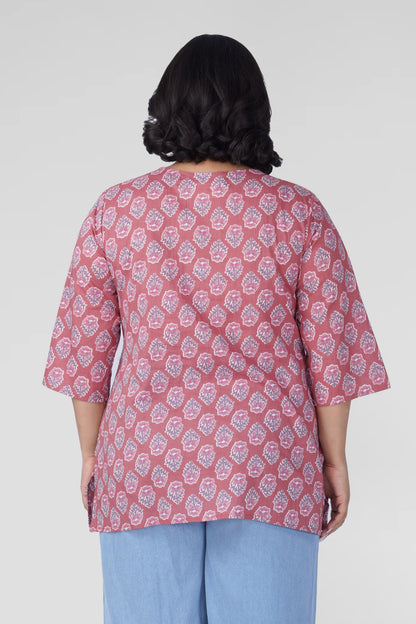 Turkish Rose Plus Size Cotton Printed Kurti