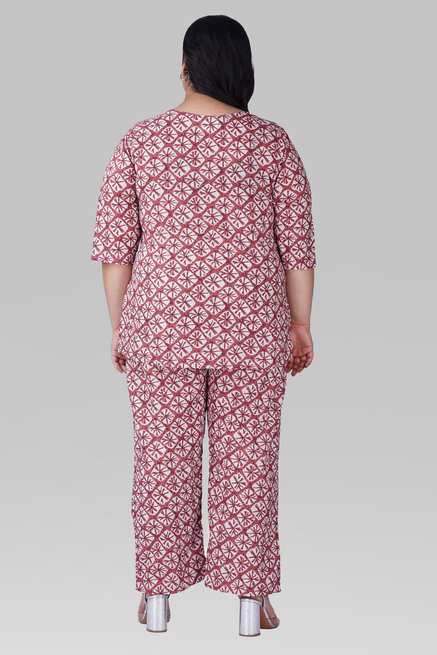 Turkish Rose Plus Size Cotton Printed Pyjama Set
