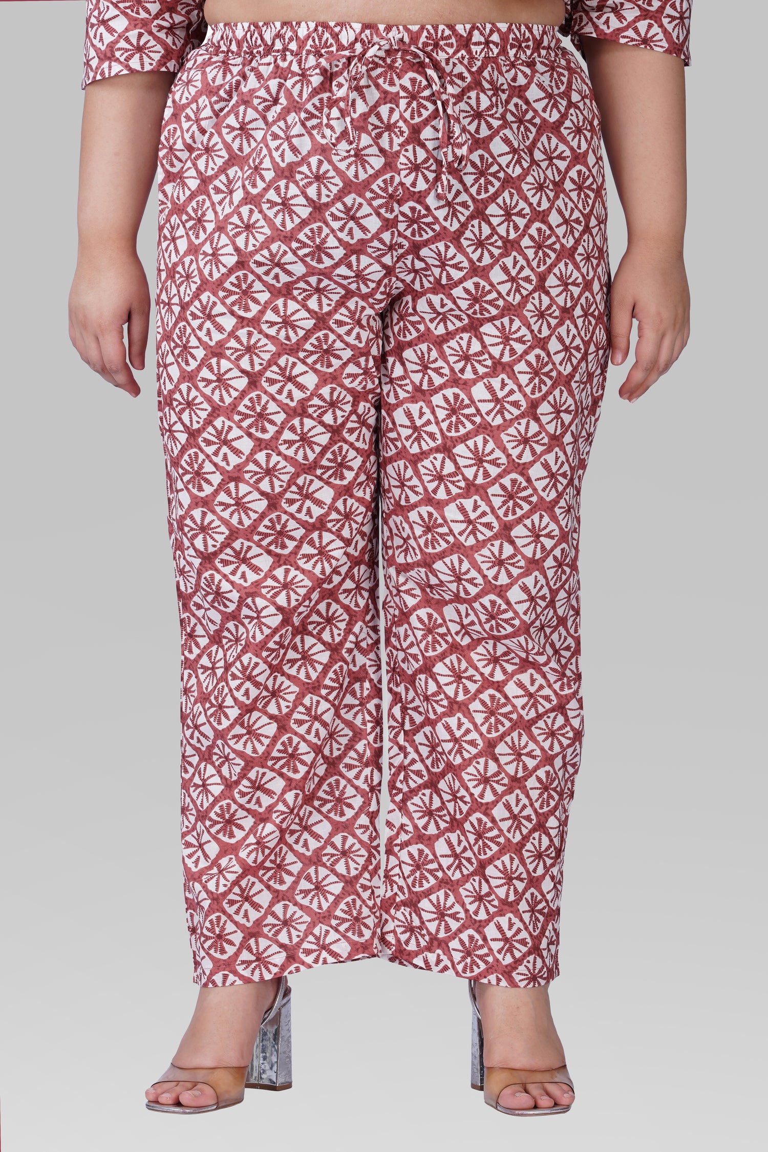 Turkish Rose Plus Size Cotton Printed Pyjama Set