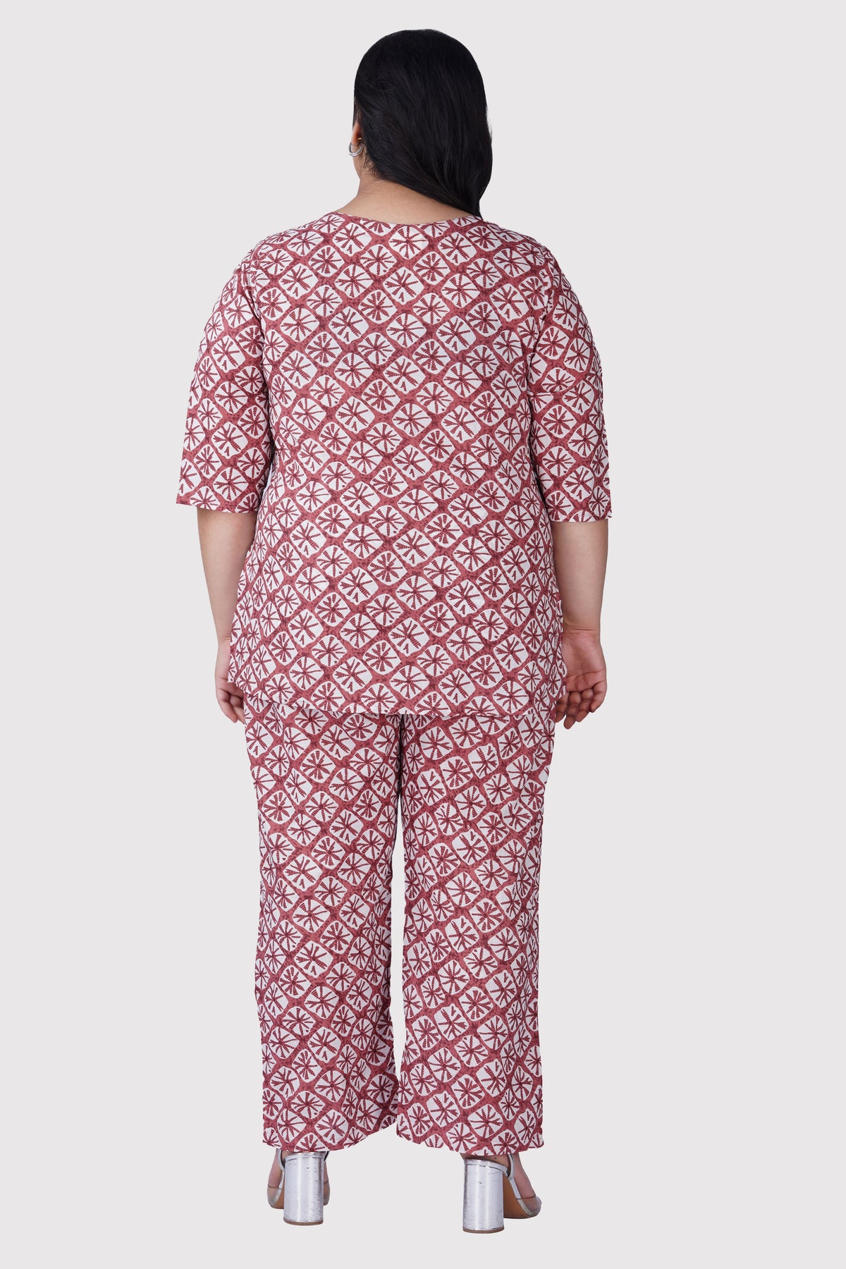 Turkish Rose Plus Size Cotton Printed Pyjama Set