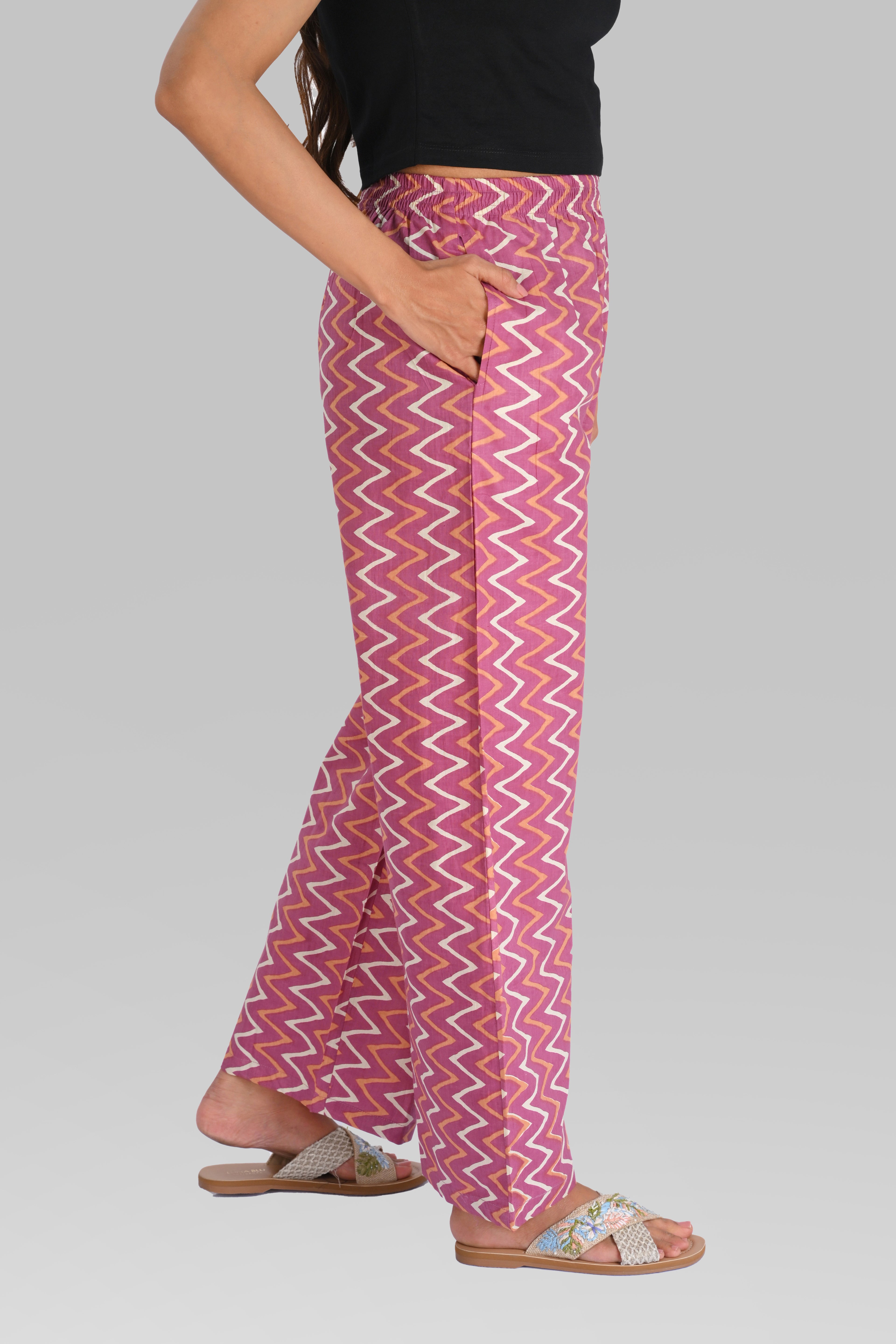 Twilight Lavender Cotton Printed Kurta Set