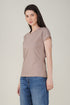Warm Grey Cotton V-Neck T-Shirt