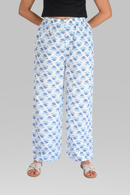 White Cotton Printed Kurta Set