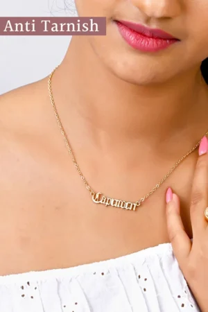 Capricorn Zodiac Script Anti Tarnish Necklace for Women